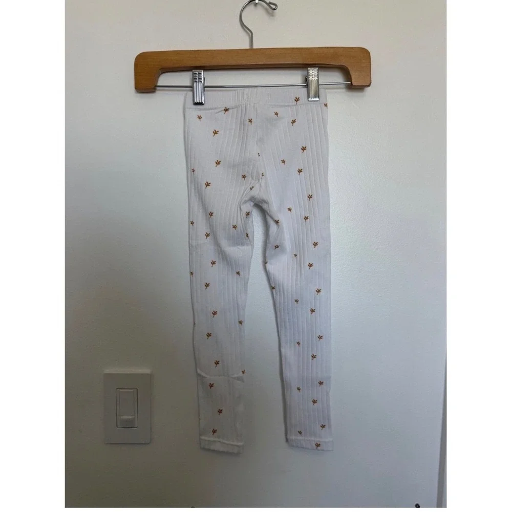 Mirellie Leaf Print Lounge Pants – White – Girls Size 8 Years – NWT